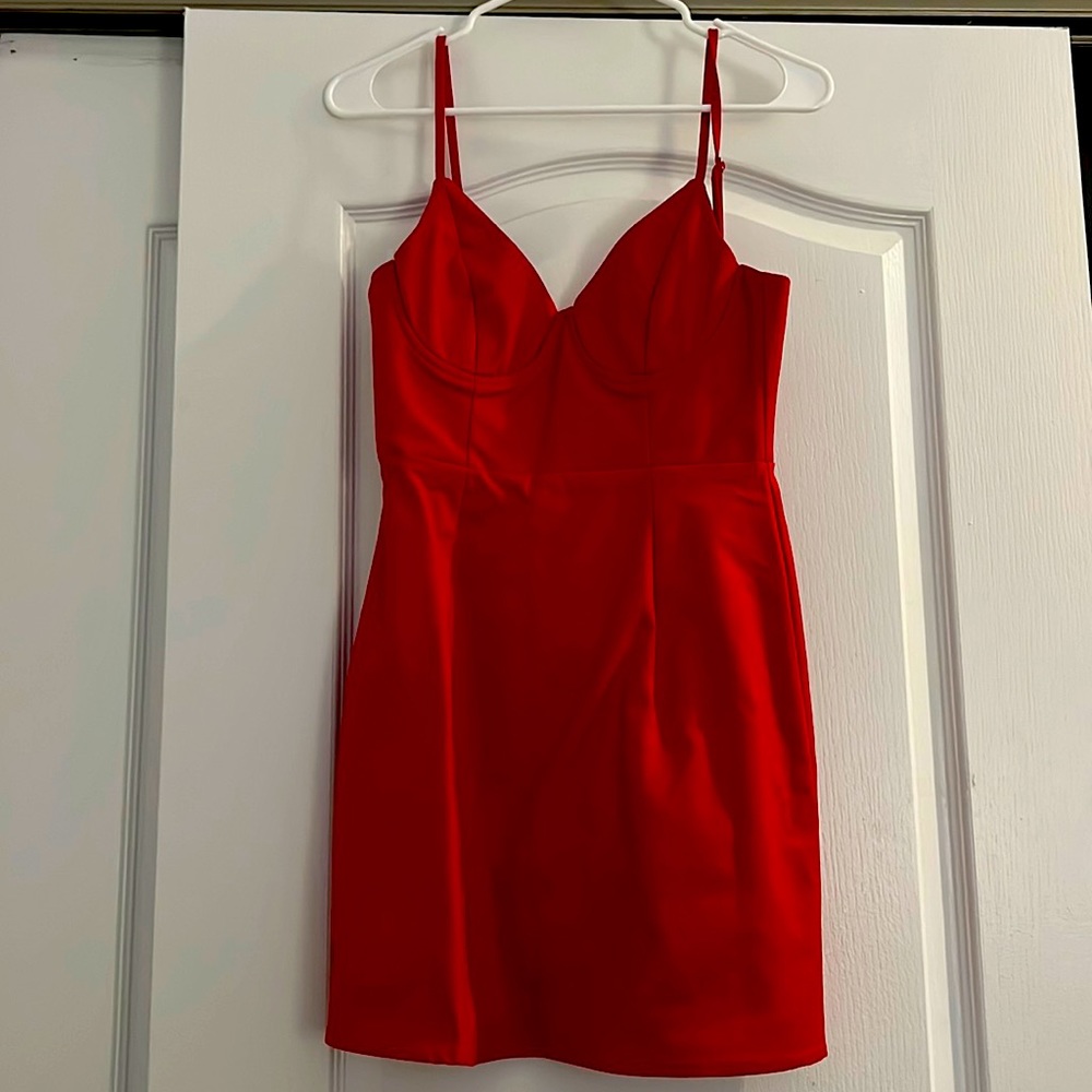 Princess Polly novella mini dress in red, NWT